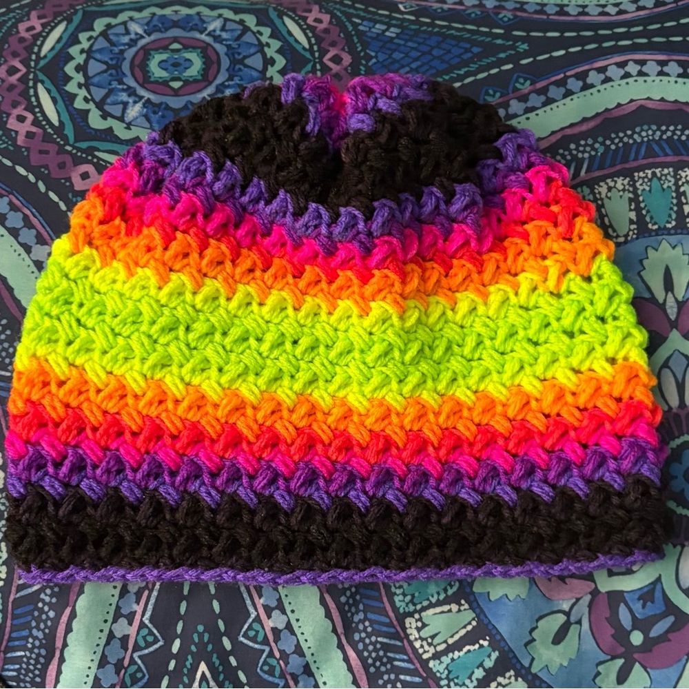 Colorful crochet Beanie
